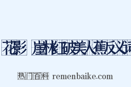 花影·崖林红破美人蕉反义词是什么意思的图片